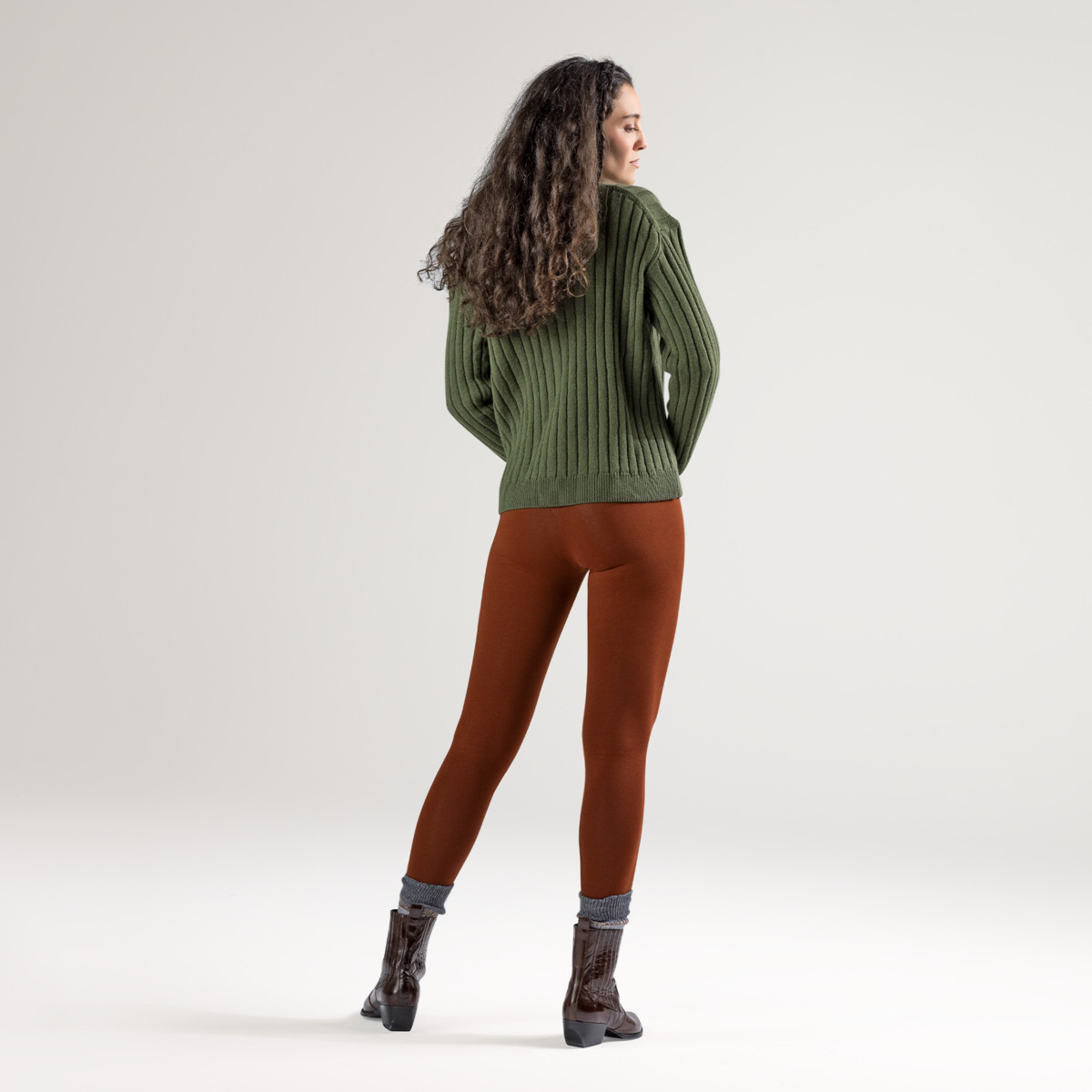 Ženska jopa Pirala 65% eko bombaža in 35% volne ZELENA