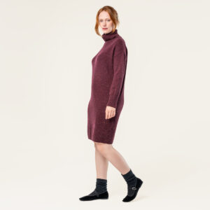 Ženska obleka Pacifica 100% volna BURGUNDY