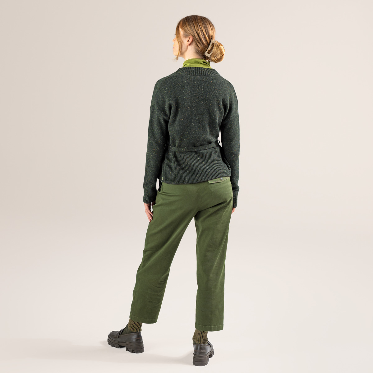 Ženska jopa Pacita 100% volna ZELENA XS