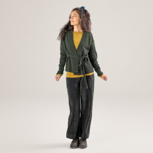 Ženska jopa Pacita 100% volna ZELENA XS