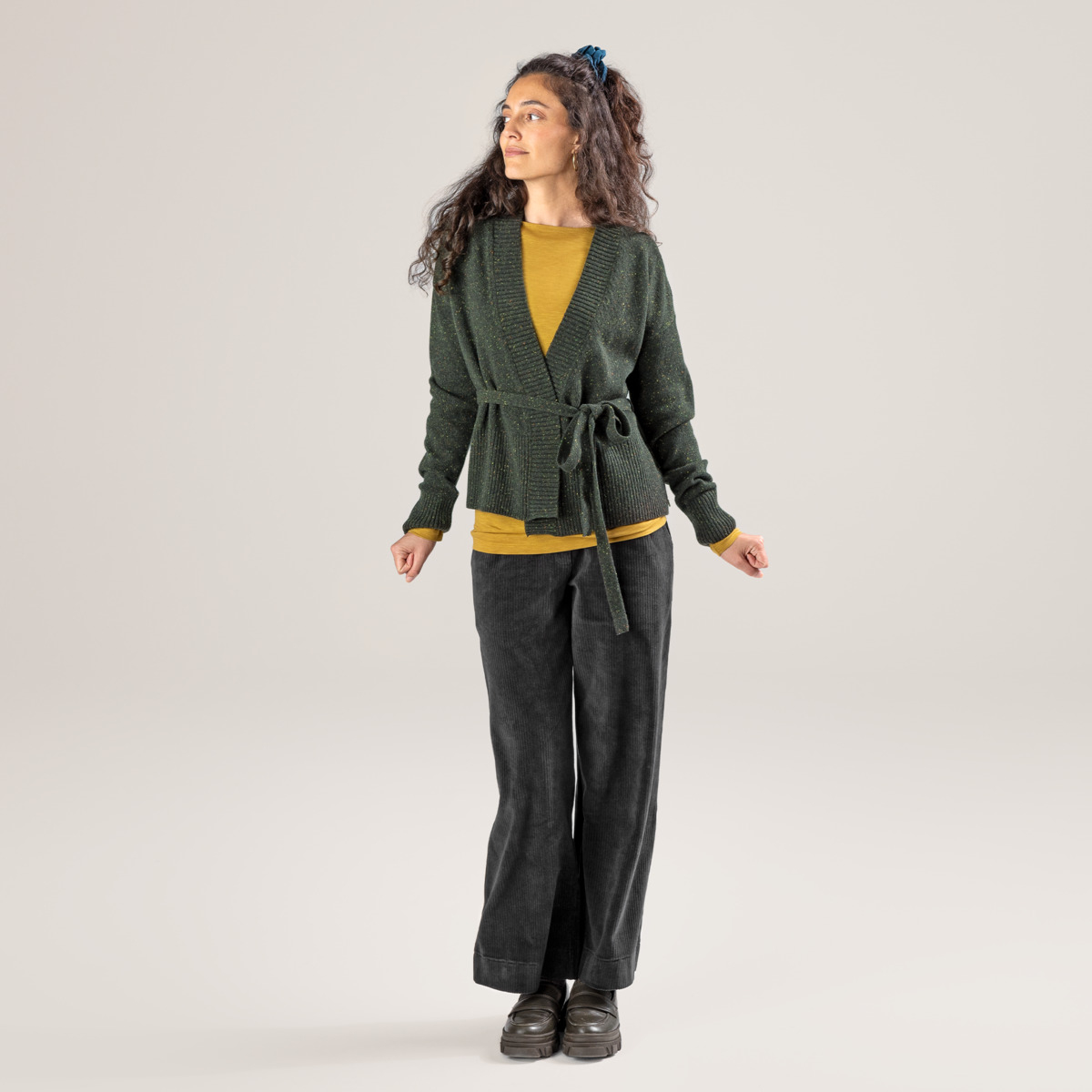 Ženska jopa Pacita 100% volna ZELENA XS