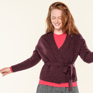 Ženska jopa Pacita 100% volna BURGUNDY M