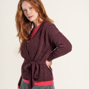 Ženska jopa Pacita 100% volna BURGUNDY M