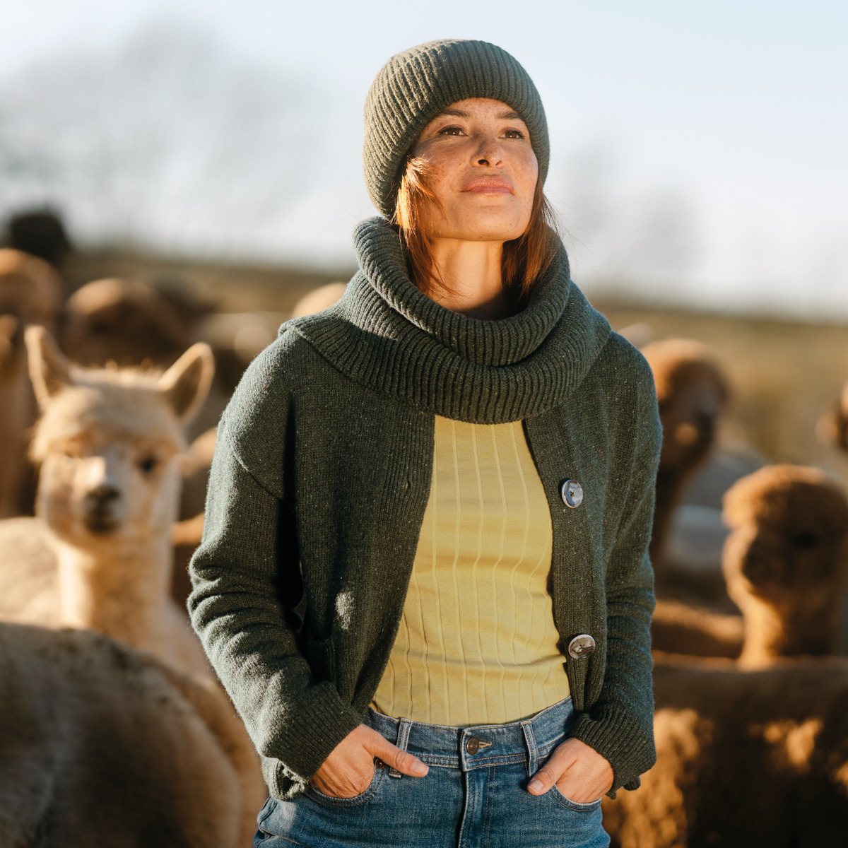 Ženska jopa Siglia 100% volna - T.ZELENA