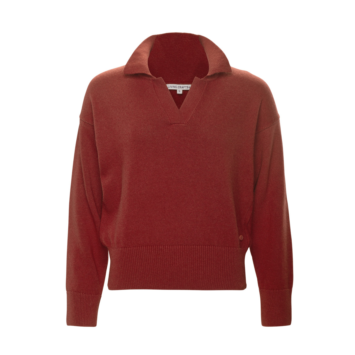 Ženski pulover Ulana 65% eko bombaž, 35% volna - RDEČ