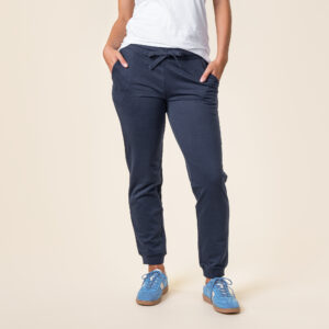 Ženski spodnji del trenirke iz 100% eko bombaža moder