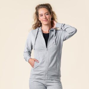 Ženski zgornji del trenirke iz 100% eko bombaža siva