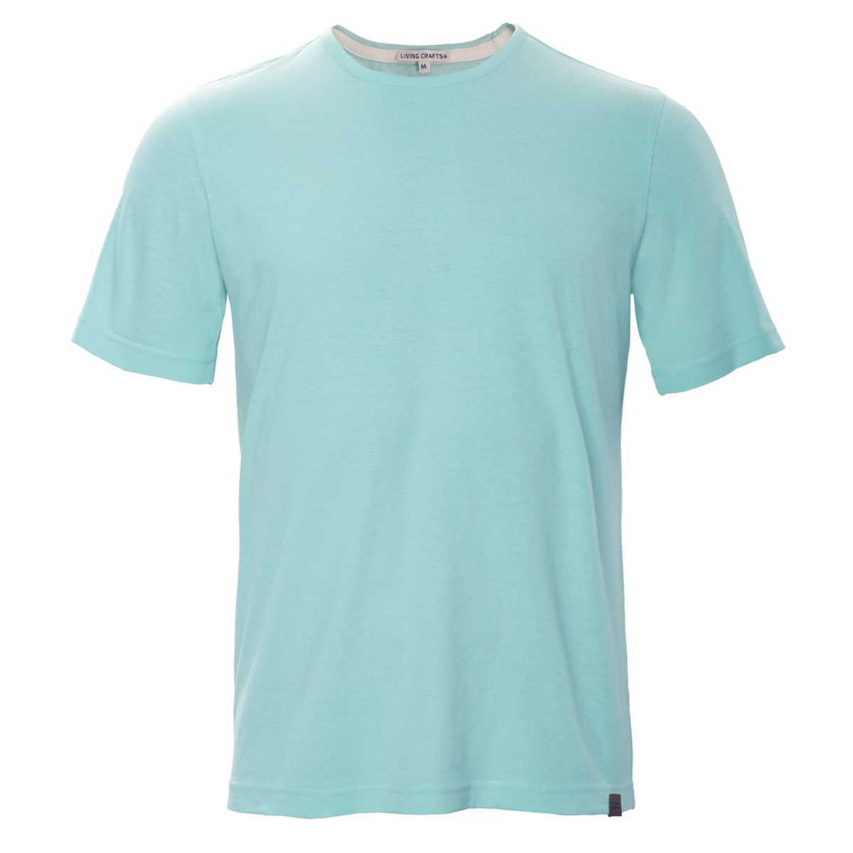 Moška majica KR eko bombaž, lan TURKIZNA S,M,L,XL