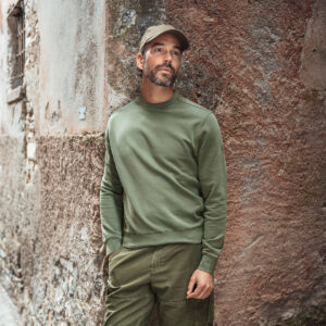 EKO Bombažni Moški Pulover ZELEN M,L