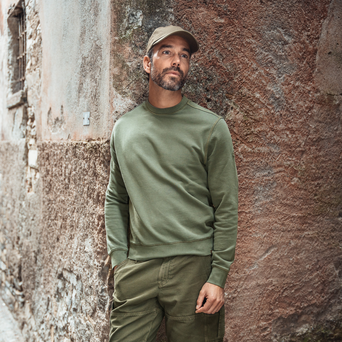 EKO Bombažni Moški Pulover ZELEN M,L