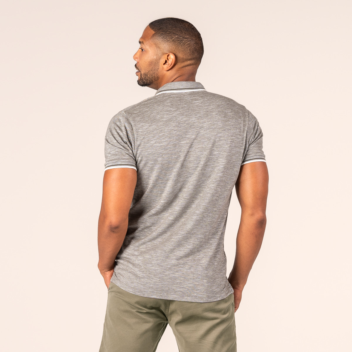 Moška polo majica KR eko bombaž SIVA XL