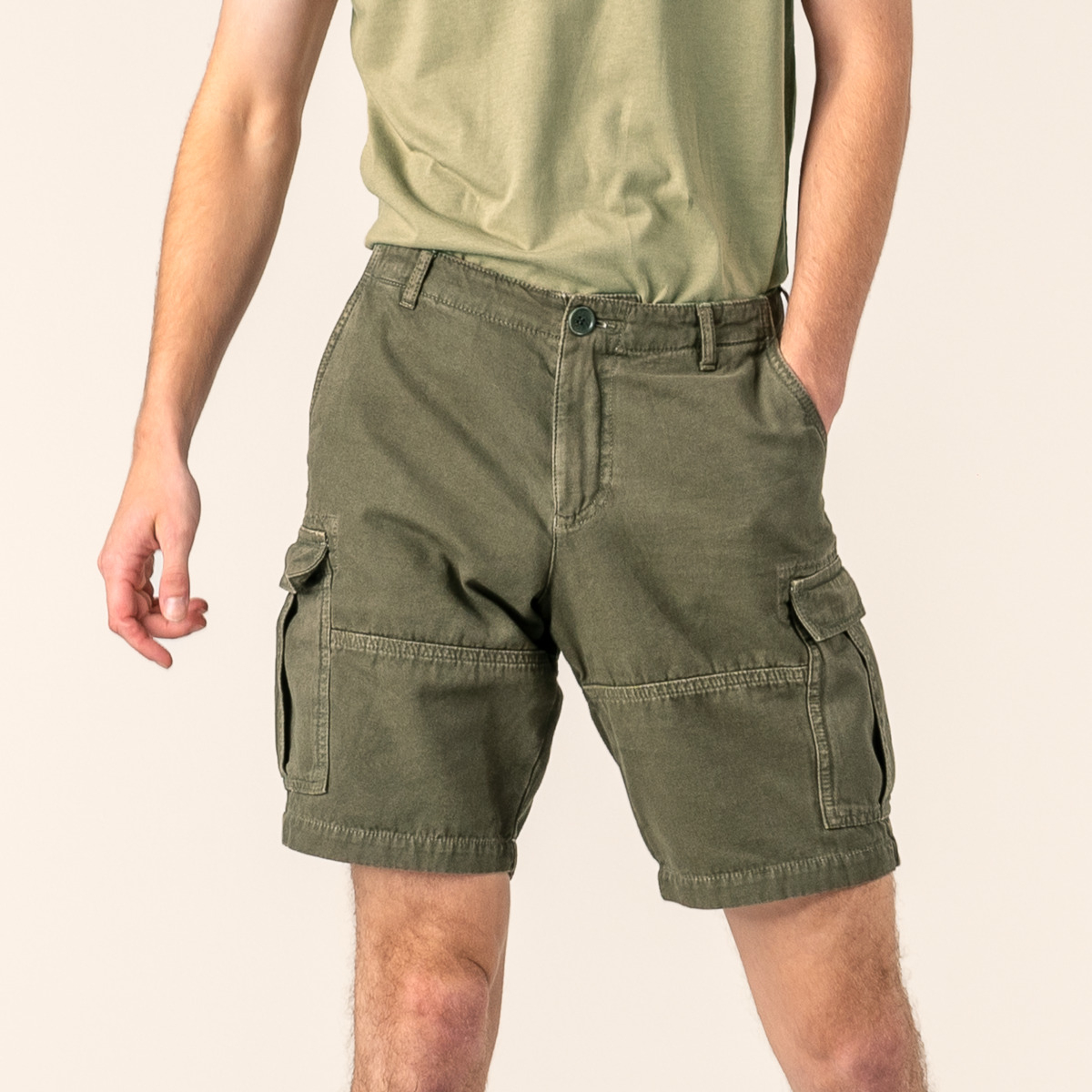 Moške bermude eko bombaž ZELENE 50