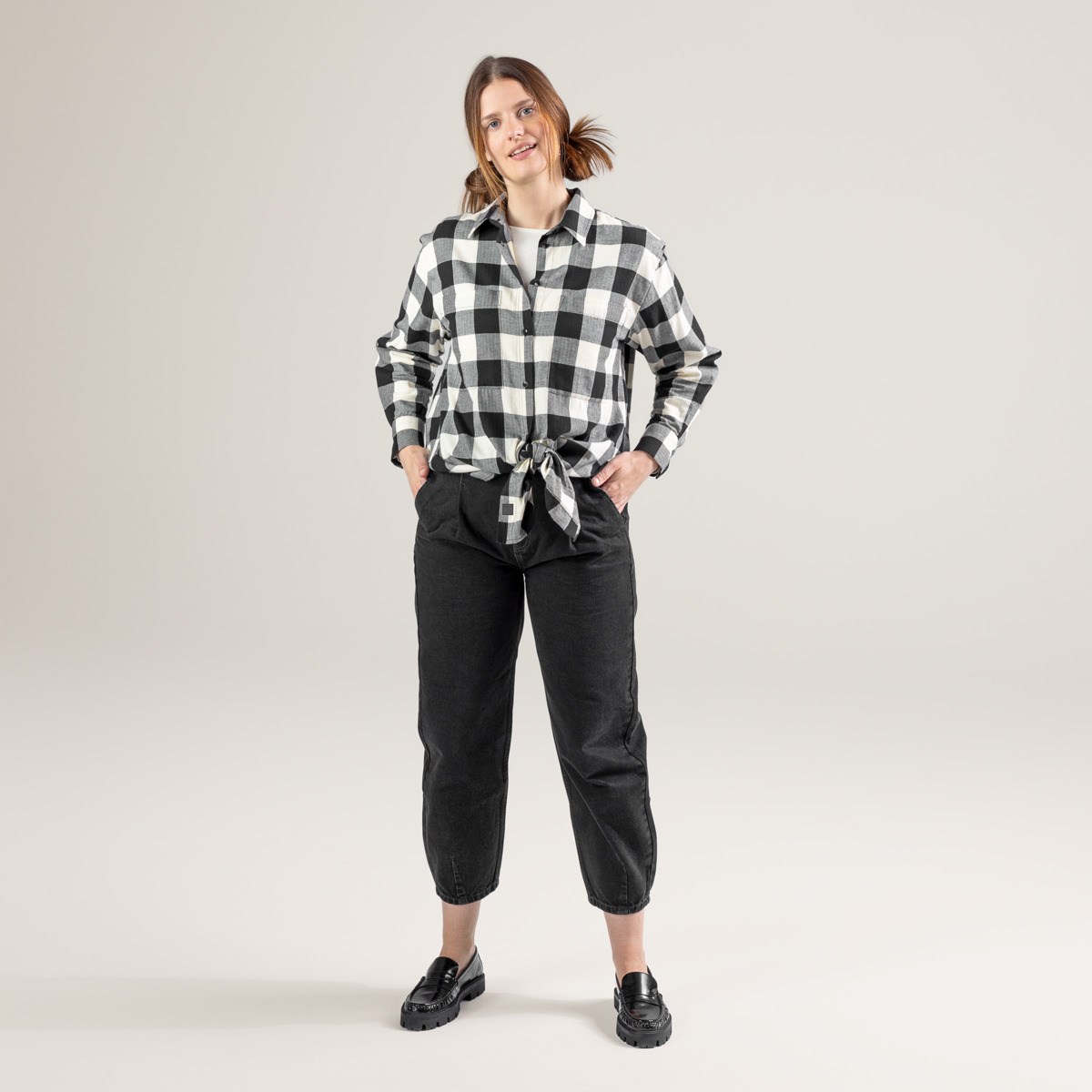 Ženska flanela srajca iz 100% eko bombaža karo