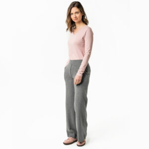 Ženske hlače eko bombaž SIVE M