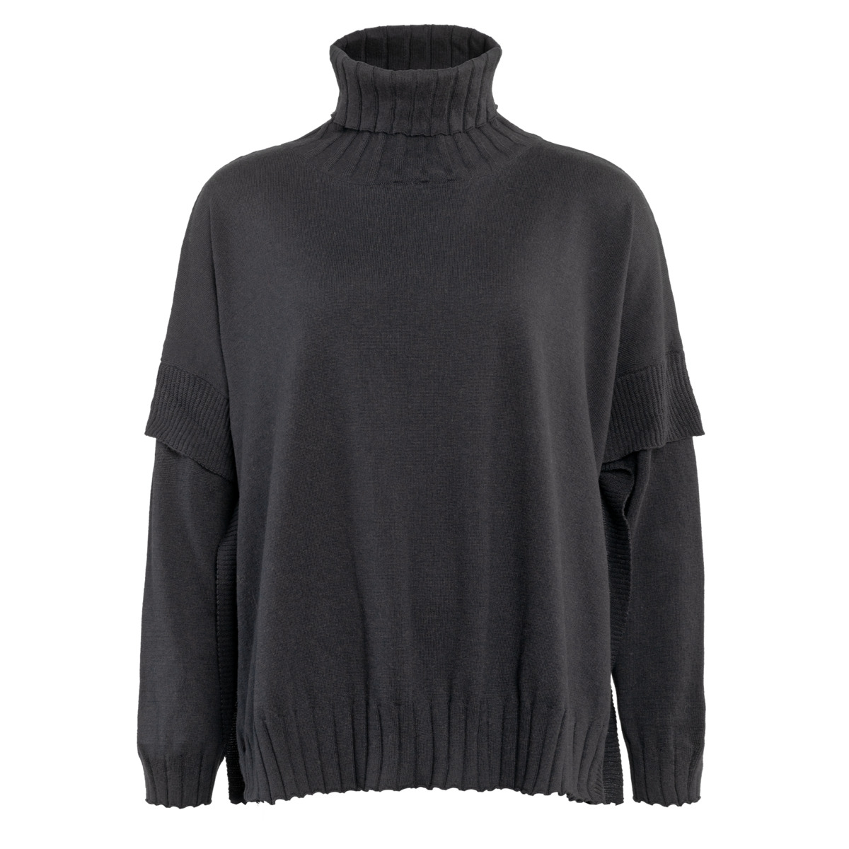 Ženski pončo Paisley 85% eko bombaž, 15% volna ČRN