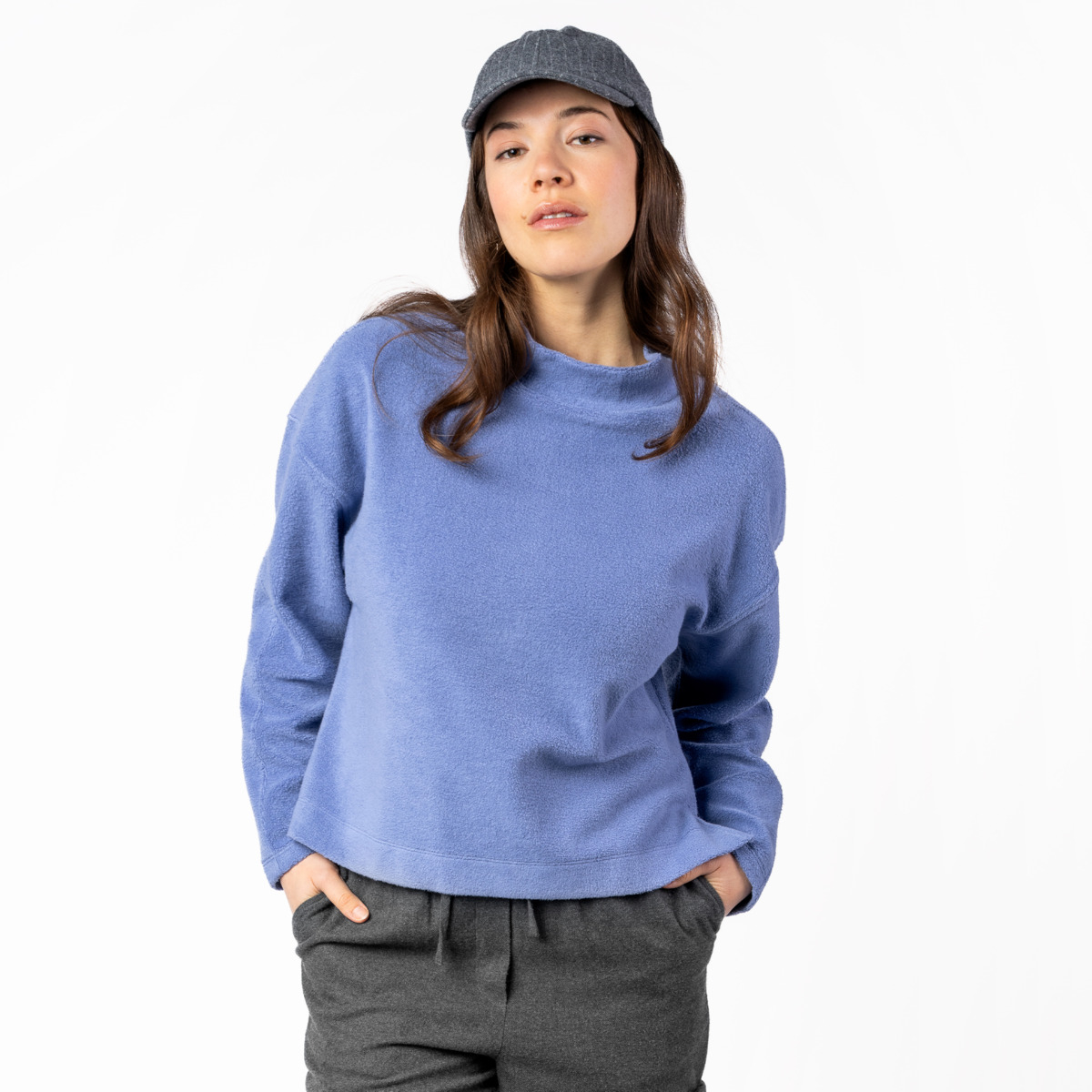 Ženski flis pulover Usiris 100% eko bombaž VIJOLA