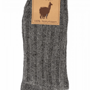 Eko nogavice z alpaka volno debelejše- svetlo sive