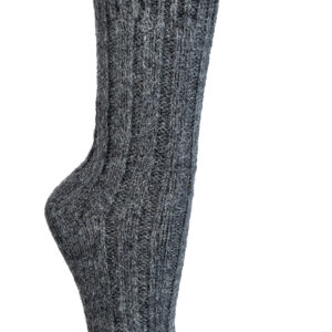 Eko nogavice z alpaka volno debelejše- temno sive