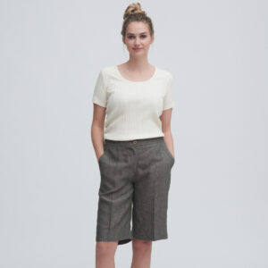 Ženske bermuda hlače iz 100% lan 38