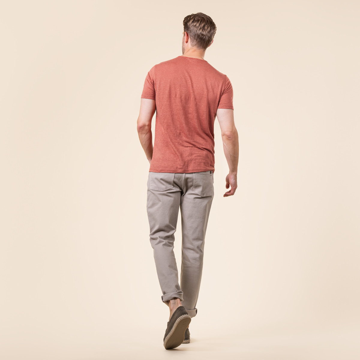 Moška majica KR iz 100% lana z L