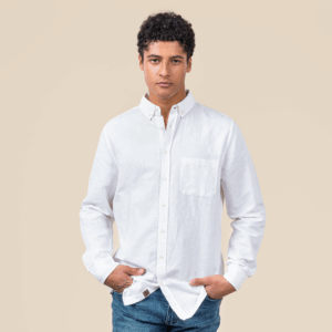 Moška srajca DR iz 55% lana in 45% eko bombaža bela 48,50,52 Moška srajca DR iz 55% lana in 45% eko bombaža bela 48,50,52