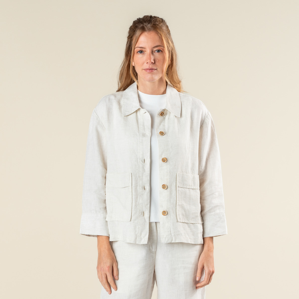 Ženska jakna ONYX 100% lan NATUR