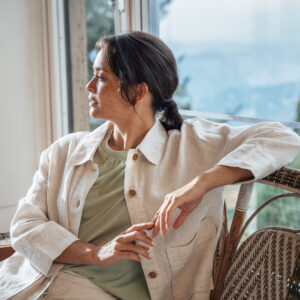 Ženska jakna ONYX 100% lan NATUR