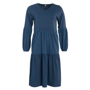 Ženska obleka 52% ekološki bombaž, viskoza bambus MODRA S,M