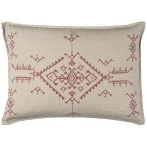 Prevleka 100% lan 50x70 vezenje w/faded rose