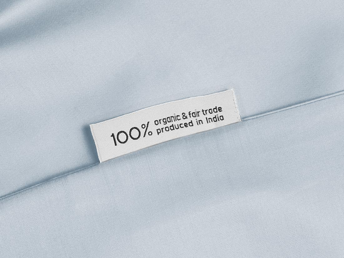 Posteljnina ekološki bombaž saten SKY BLUE več dimenzij