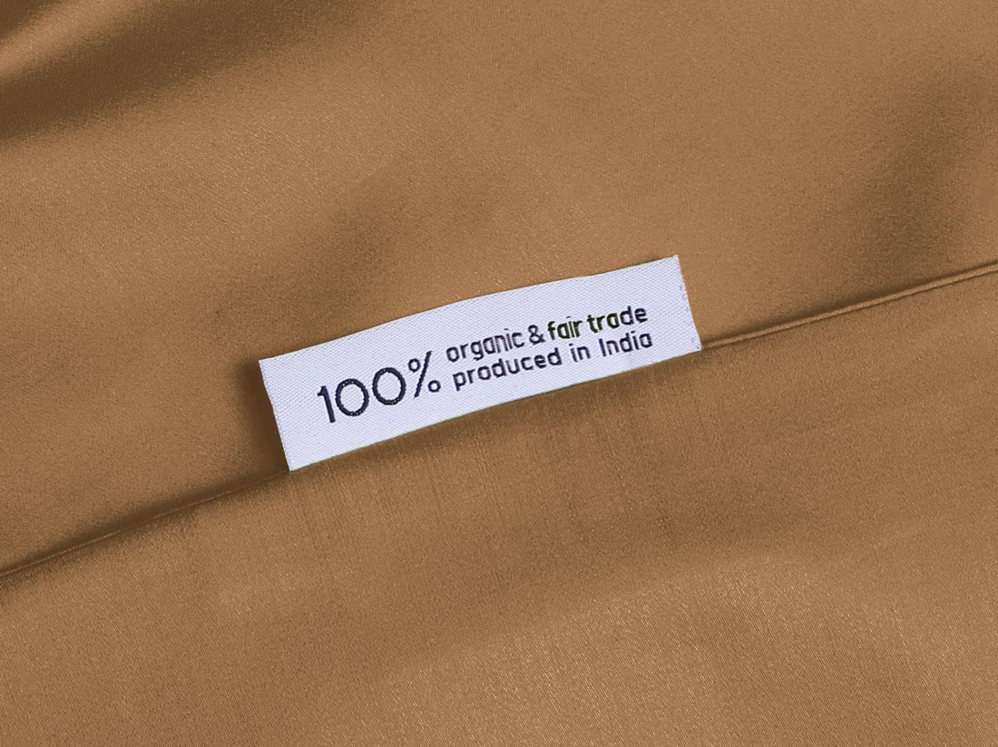 Posteljnina ekološki bombaž saten CARAMEL več dimenzij