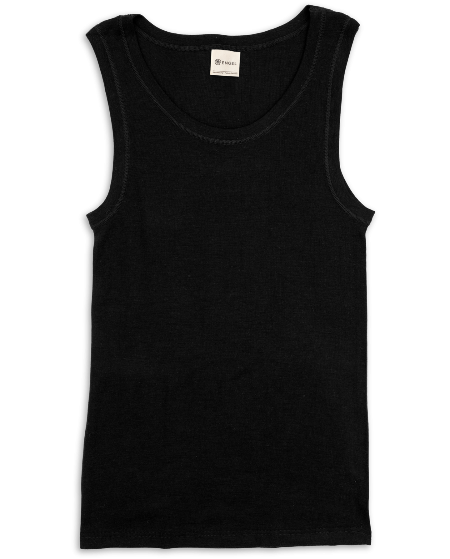 Moška spodnja majica, črna - volna, svila