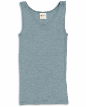 Ženska spodnja majica, sv.modra - volna, svila