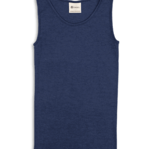 Ženska spodnja majica, modra - volna, svila