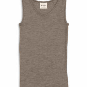 Ženska spodnja majica, rjava - volna, svila