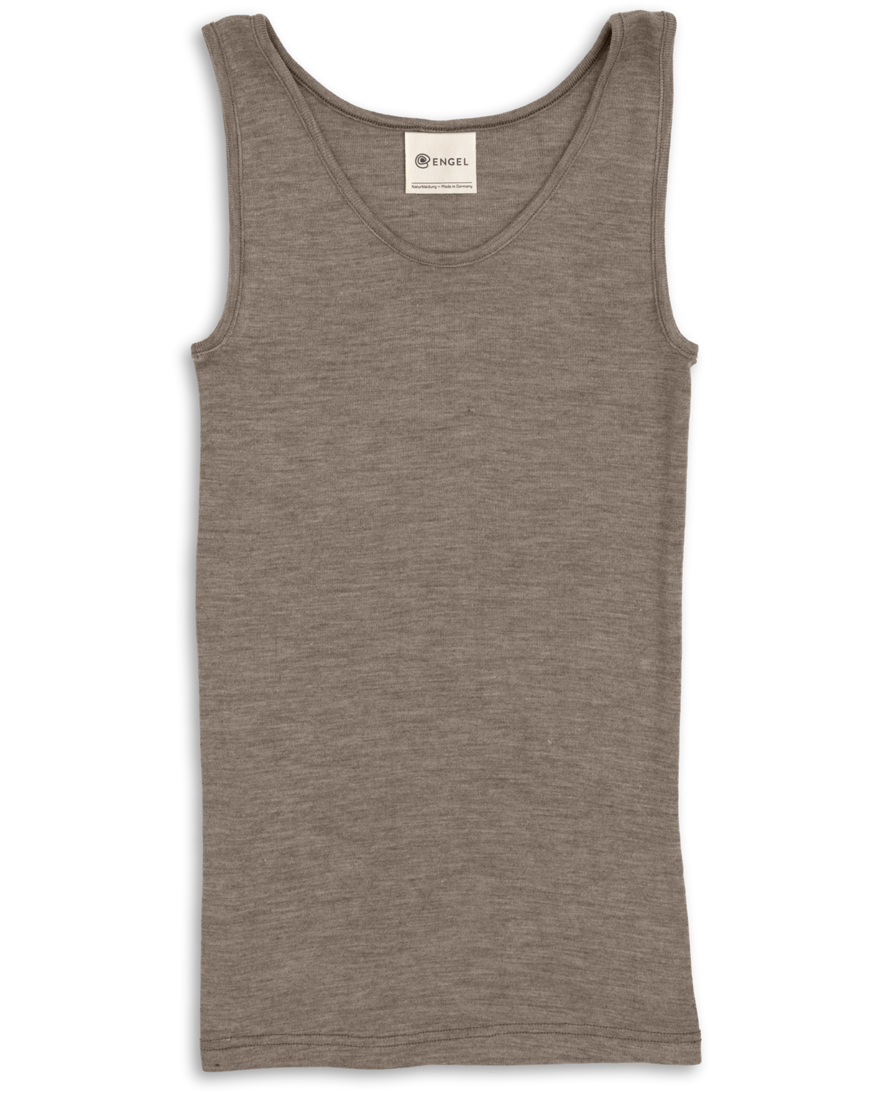 Ženska spodnja majica, rjava - volna, svila