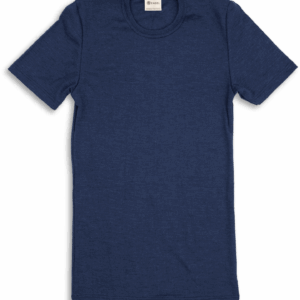 Moška majica KR, modra - volna, svila Moška majica KR, modra - volna, svila