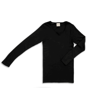 Ženska majica DR, črna - volna, svila