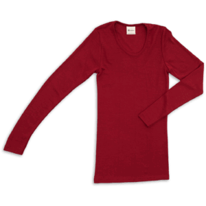 Ženska majica DR, rdeča - volna, svila