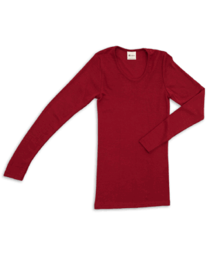 Ženska majica DR, rdeča - volna, svila