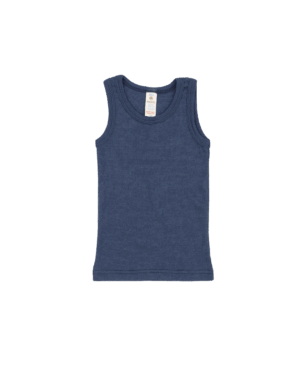 Otroška spodnja majica, navy volna, svila od 92-176