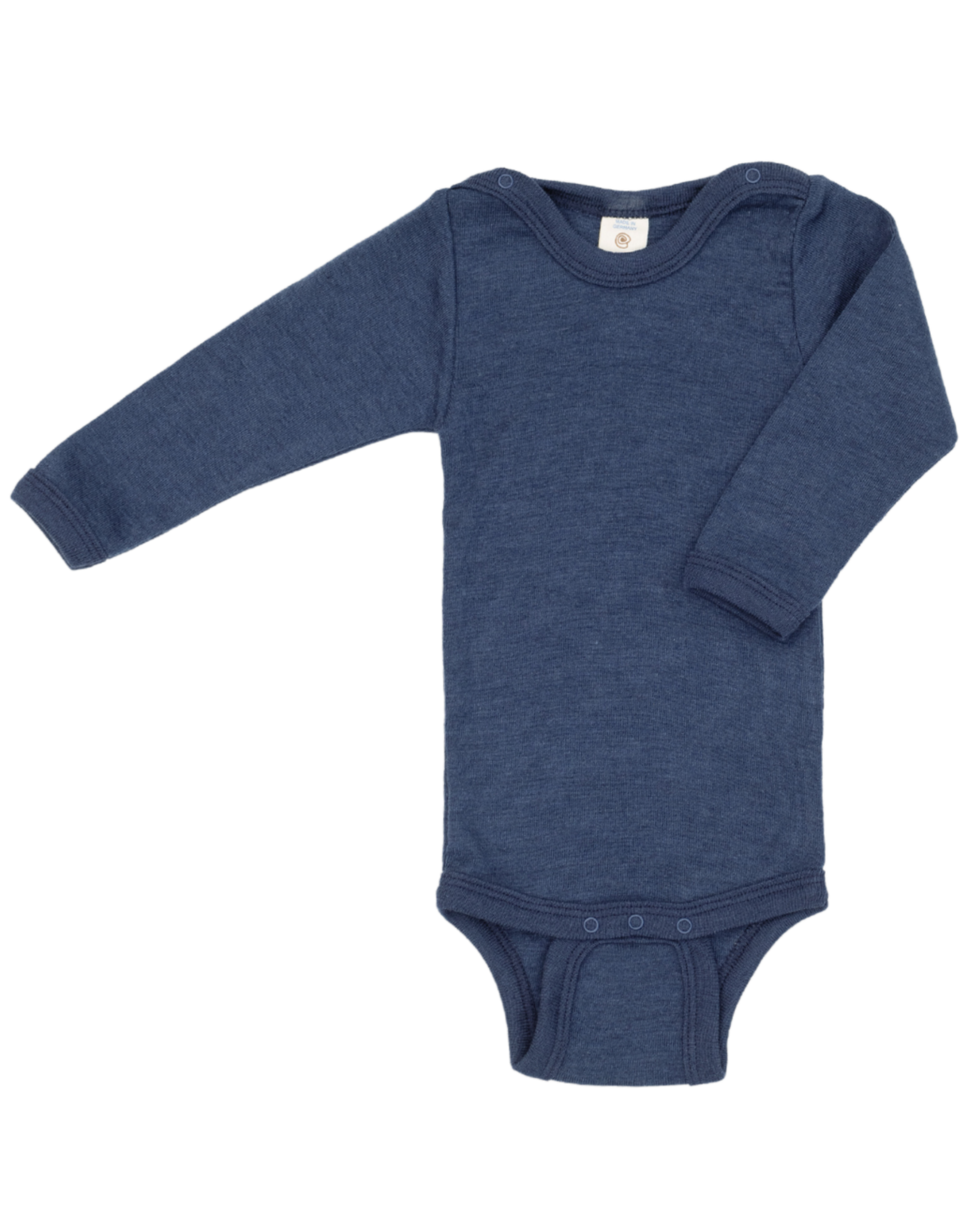 Otroški body DR navy blue - volna, svila od 50-104