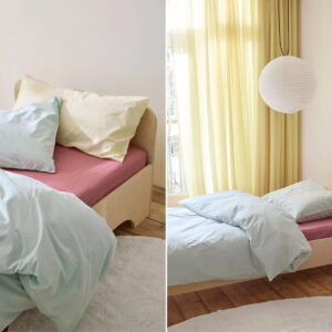 Posteljnina ekološki bombaž perkal AQUA več dimenzij