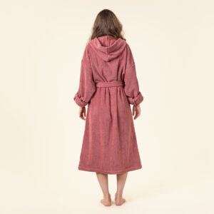 Kopalni plašč s kapuco iz 100% eko bombaža unisex roza