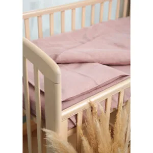 Otroška posteljnina 100% lan, pink 100x135
