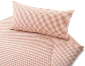 Posteljnina flanela karo orange Chalet razl.dim.