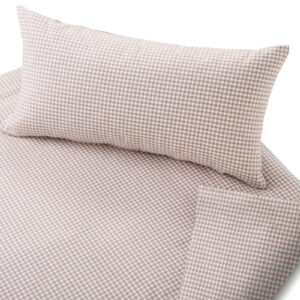 Posteljnina flanela karo sand Chalet 140x200,50x70