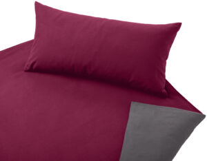 Otroška posteljnina FLANELA malina/grafit 100x135,40x60