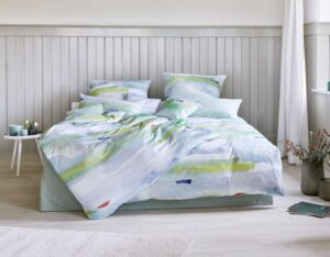 Posteljnina Grunspecht saten, ročno potiskana 140x200, 50x70 Posteljnina Grunspecht saten, ročno potiskana 140x200, 50x70