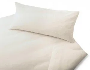 Posteljnina iz ekološkega bombaža flanela SMETANA BELA 200x200